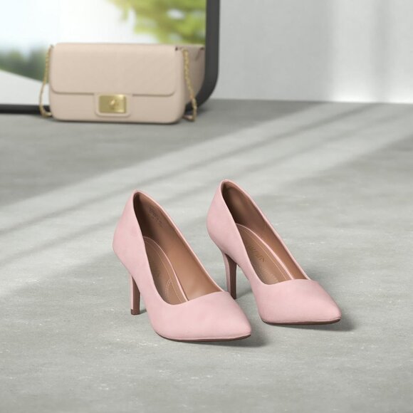 Dream Pair Women Pink Faux Leather Kucci Pointed Toe High Heel Pumps Shoes - Picture 2 of 8